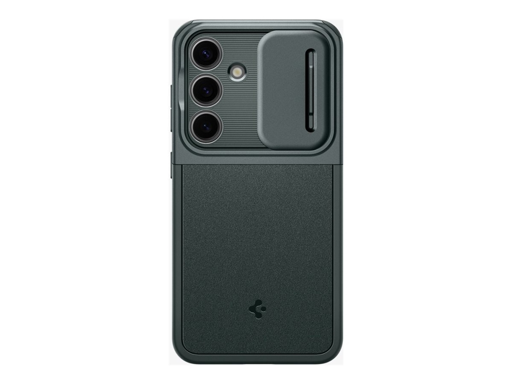 Spigen Optik Armor Baksidesskydd För Mobiltelefon Termoplastisk Polyuretan Tpu Polykarbonat Abyss Green För Samsung Galaxy S24