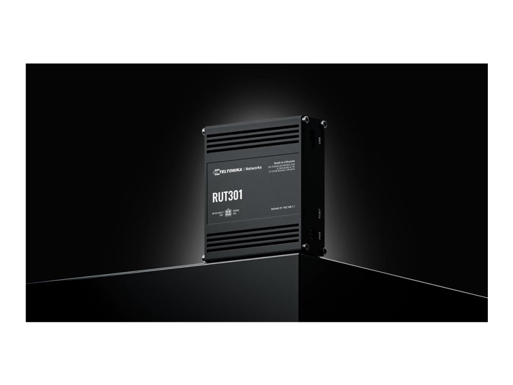Teltonika RUT301 - Router 4-ports-switch - DIN-skenmonterbar, väggmonterbar, bordsmonterbar | Datortillbehör - Nätverk - Övriga tillbehör | GameStuff