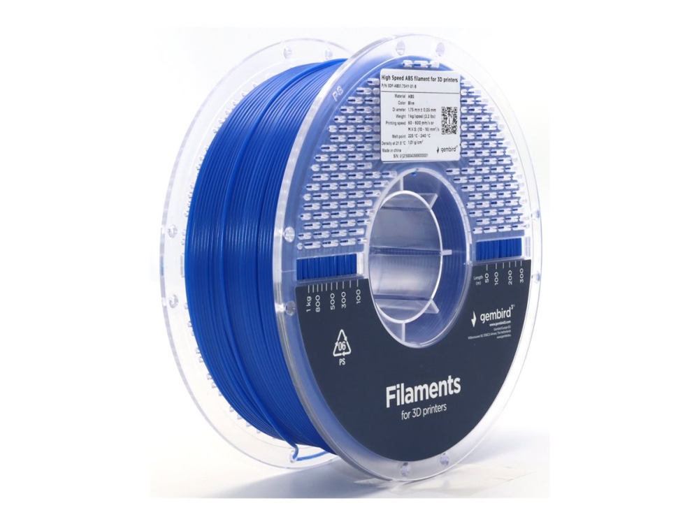Gembird - Blå - 1 kg - 400 m - blå - färglåda - ABS-fiber (3D) | Skrivare - Bläck, toner & förbrukningsvaror - 3D-förbrukningsvaror | GameStuff