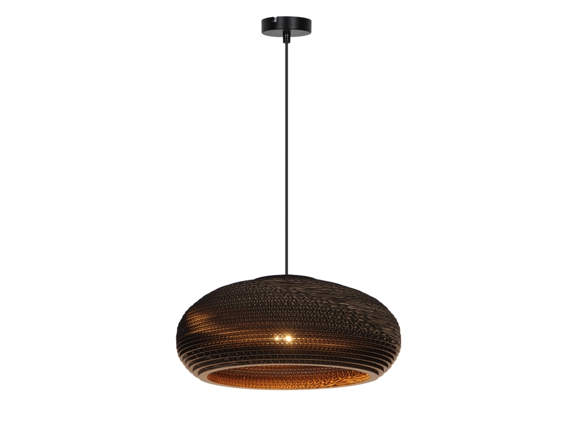 Domoletti Pendant Light Paper E27 Brown/black