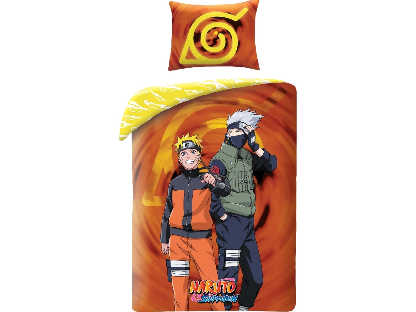 Naruto Battle Sengetøj 140 X 200 Cm - 100 Procent Bomuld