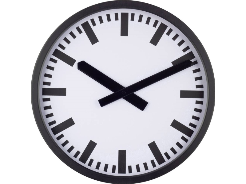 Eurotime 59540-05 Radio Trådløst Ur 35 Cm X 35 Mm X 5 Cm Sort (Mat)