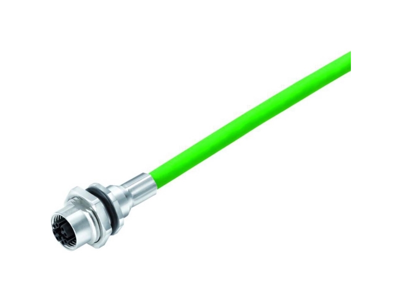 Binder 70 3784 706 08-20 Sensor-, Aktuator-Stik, Tilslutning, Lige, Flangetilslutning 0.5 M Pol-Tal (Rj): 8 1 Stk