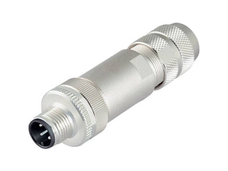 Binder 99 3727 810 04-20 Sensor-, Aktuator-Stik, M12 Stik, Lige Pol-Tal (Rj): 4 1 Stk
