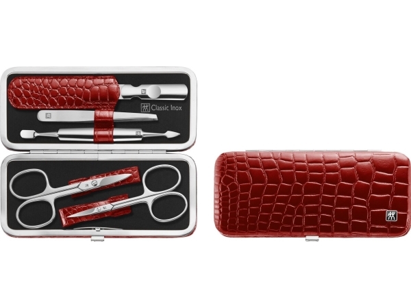 inget namn för manikyr Zwilling Classic Inox röd väska 5 artiklar | Hudvård - Fotvård - Pedikyr | GameStuff