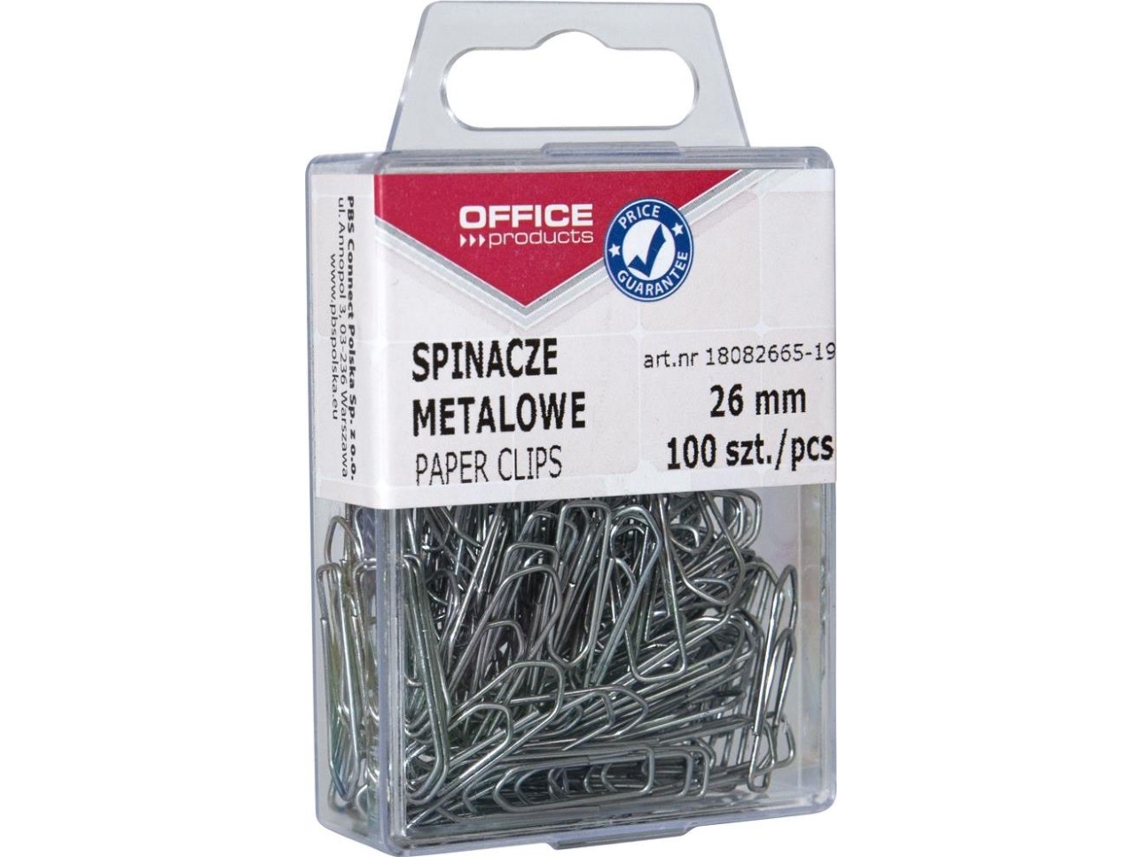 Kontorsprodukter Metallklämmor, 26 mm, i låda, 100 st, silver (5901503666142) | Kontorsmaterial - Kontorstillbehör - Papper clips | GameStuff