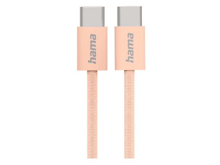 Hama Fabric, 1 M, Usb C, Usb C, Usb 2.0, 0,48 Gbit/S, Orange
