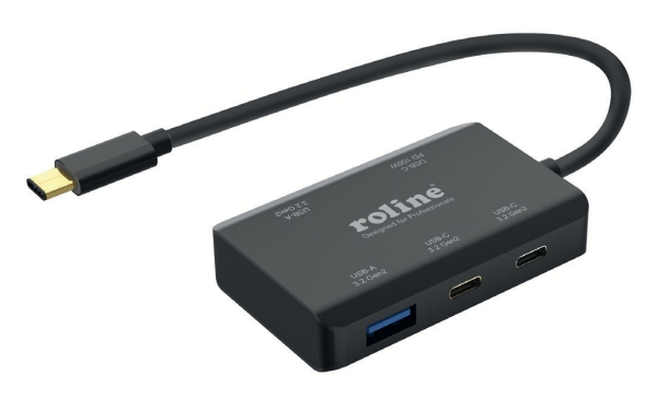 Roline 14.02.5060, Usb Type-C, Usb 3.2 Gen 2 (3.1 Gen 2) Type-A, Usb 3.2 Gen 2 (3.1 Gen 2) Type-C, 10000 Mbit/S, Sort, 100 W, 70 Mm