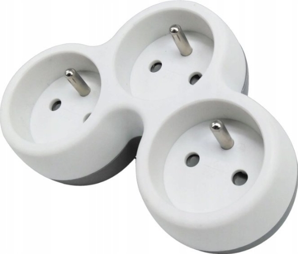 Plastrol 3-dobbelt jordet netsplitter