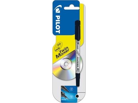 Pilot Twin Cd/Dvd Marker Dwustronny Czarny Pisctmefcdbx1