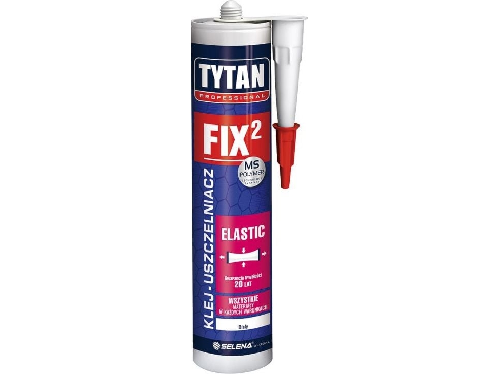 INSTALLATION ADHESIVE FIX2 ELASTIC 290 ml hvid titanium