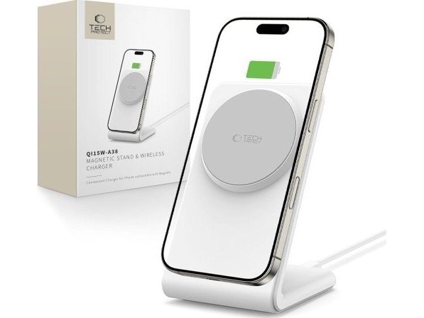 Tech Protect Qi15w A38 Magnetic Magsafe Wireless Charger White