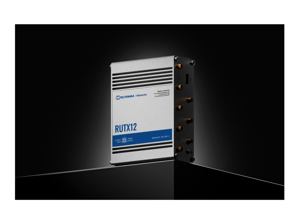 Teltonika RUTX12 - Trådlös router - WWAN 5-portars switch - 1GbE, PPP, Modbus - Wi-Fi 5 - Dubbelband | Datortillbehör - Nätverk - Trådlösa routrar och AP | GameStuff