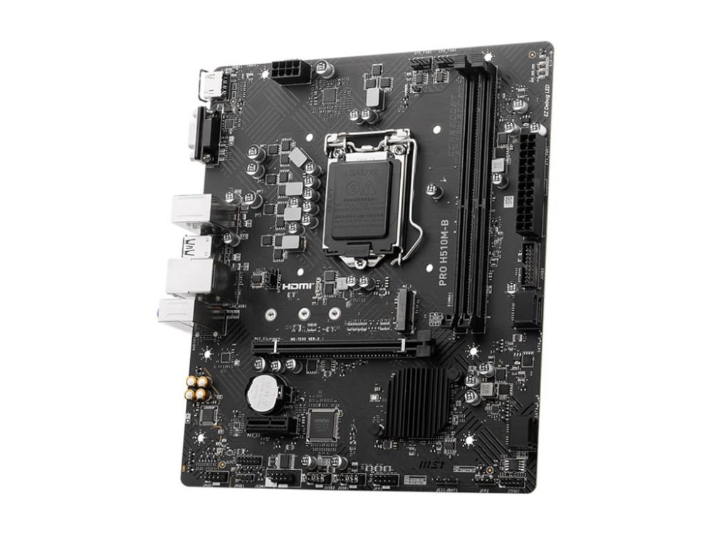 Msi Pro H510m B Moderkort Micro Atx Lga1200 Uttag H510 Chipuppsattning Usb 3.2 Gen 1 Gigabit Lan Inbyggda Grafiken Cpu Kravs Hd Lju