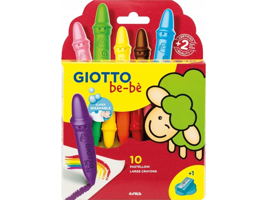 Teka Wachsmalkreiden Mit Anspitzer 10 Farben Giotto