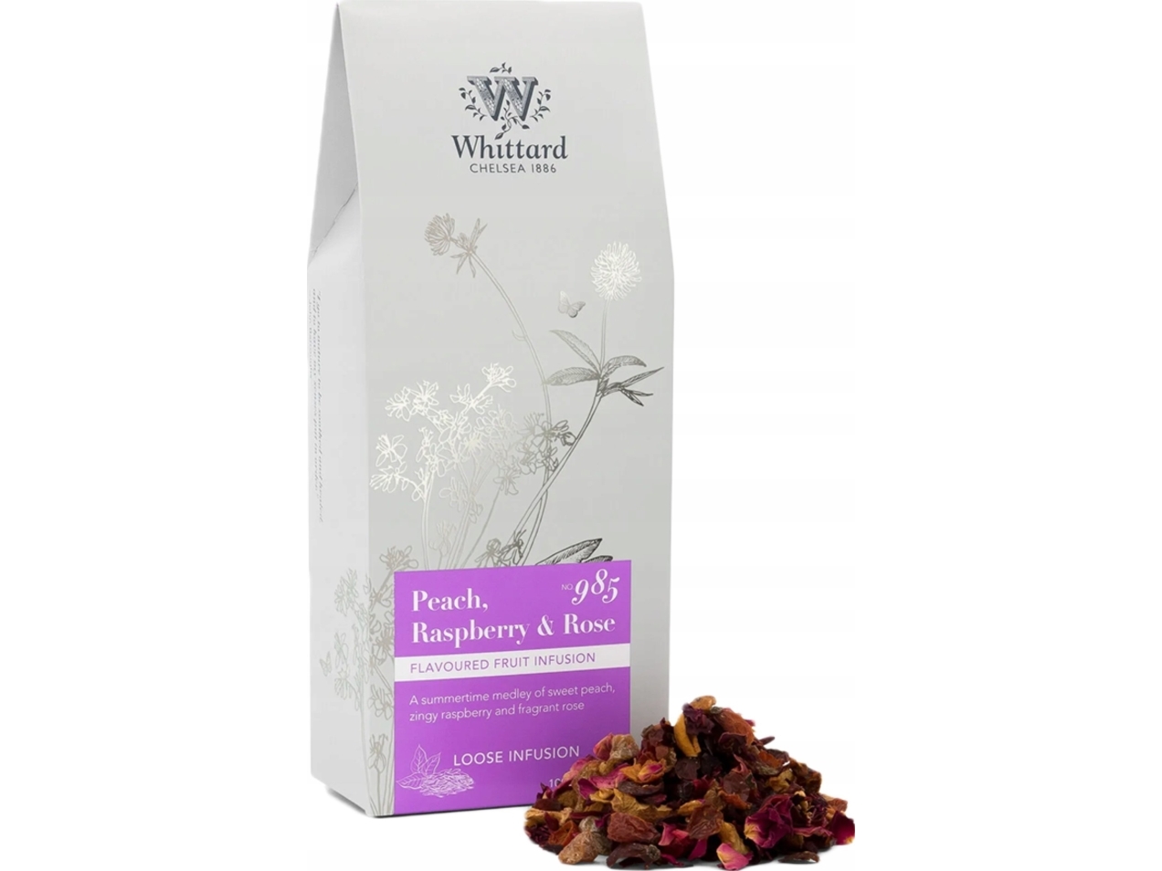 Whittard Of Chelsea Peach, Raspberry & Rose Fruit Tea, 100 G