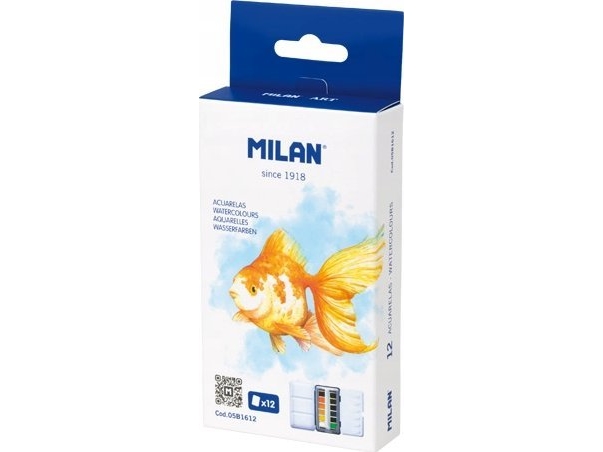 Teka Aquarellfarbe In Würfel 12 Farben Kassette Milan