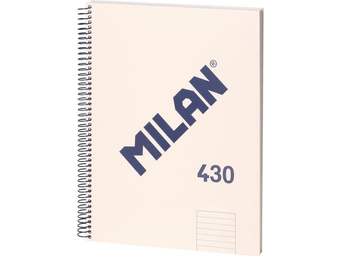 Spiral Notesbog A4/80K Linje 1918 Beige Milan |