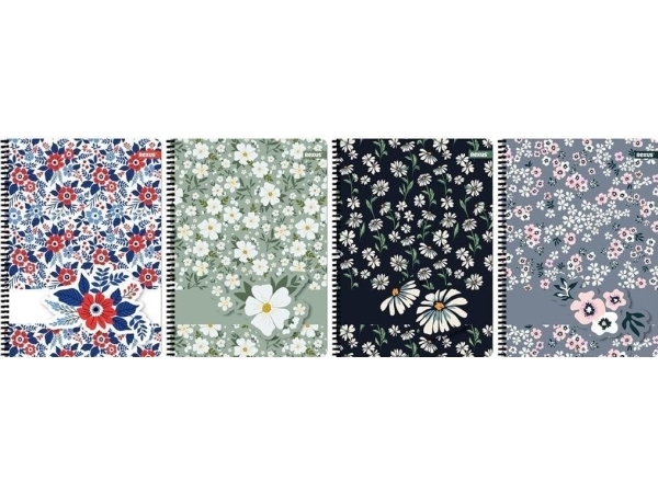 Teka Notebook A4/80K Gitter Blume (5 Stück) |