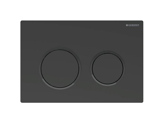 Kontrollplatta Omega20 matt svart/svart | VVS Artiklar - Badrum - Tillbehör för toalett | GameStuff