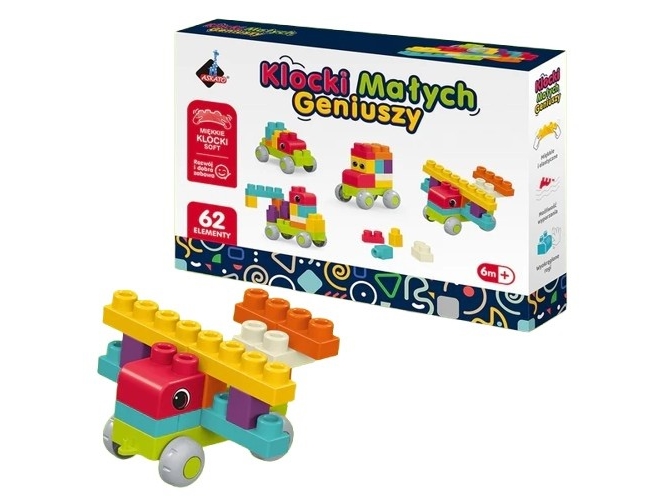 Askato Blocks of Little Geniuses - Minkšti 62 elementai | Andra leksaksmärken - Geomag | GameStuff