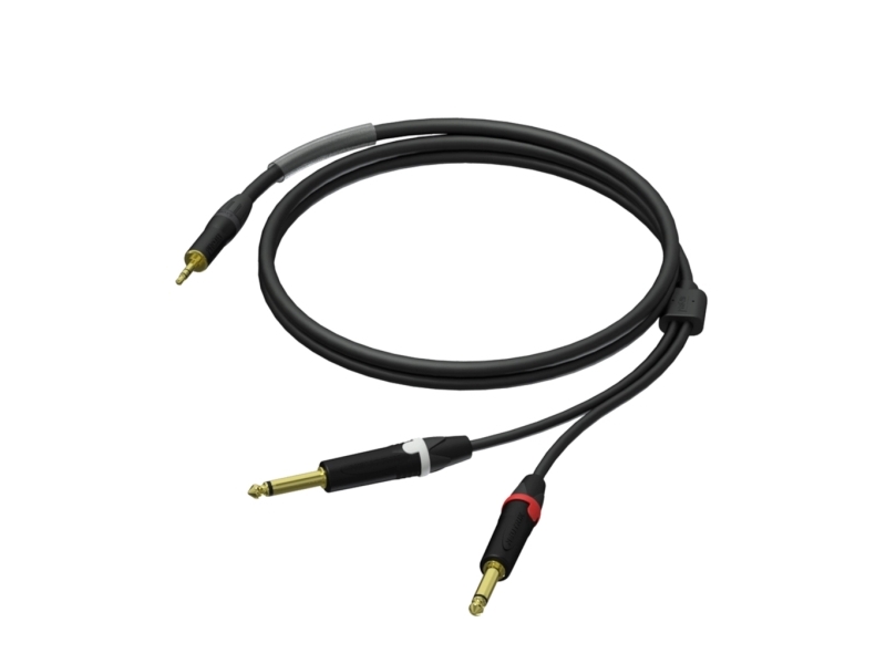 Kabel Procab Procab Pra713/3 3,5 Mm Stereo-Klinke - 2 X 6,3 Mm Mono-Klinke - Ultraflex 3 M