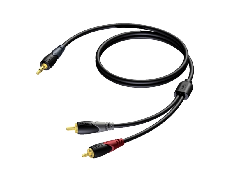 Procab-Kabel Procab Cla711/20 3,5 Mm Stereo Han-Stik - 2 X Rca/Cinch Han 20 M
