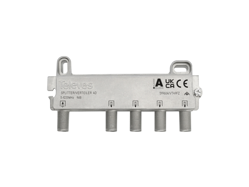 Televes 519604, Kabelsplitter, 5 - 1220 Mhz, Edelstahl, Weiblich, F, 109 Mm