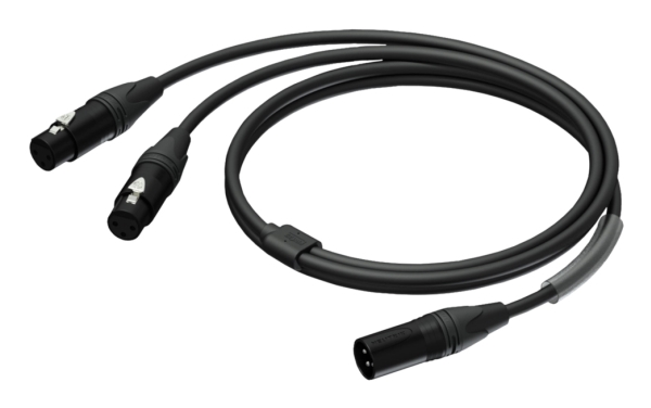 Procab-Kabel Procab Pra736/1.5 Xlr-Stecker - 2 X Xlr-Buchse, Ultraflex , 1.5 M