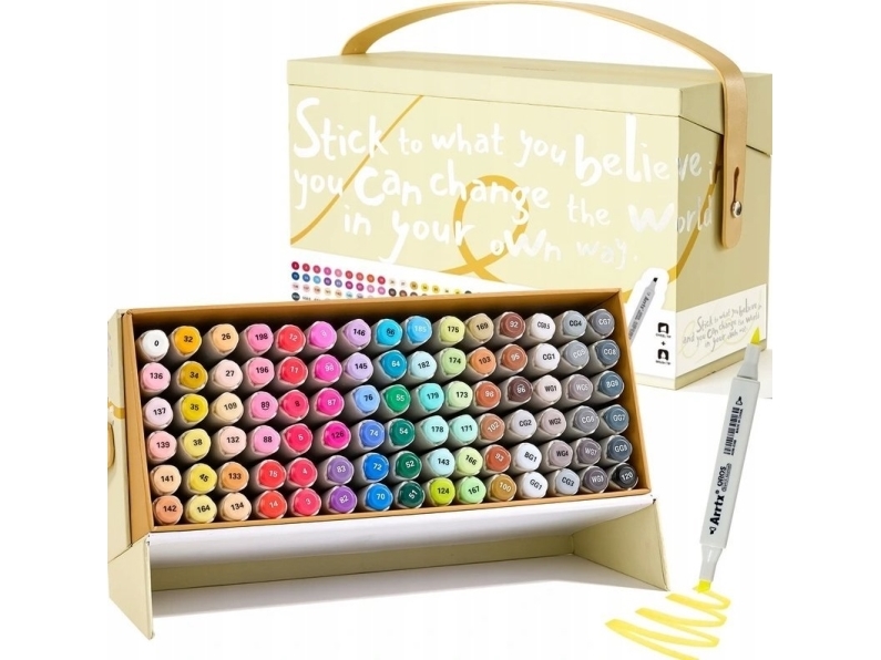 Arrtx Marker Doppelseitig - Flammenstifte Oros, 90 Farben