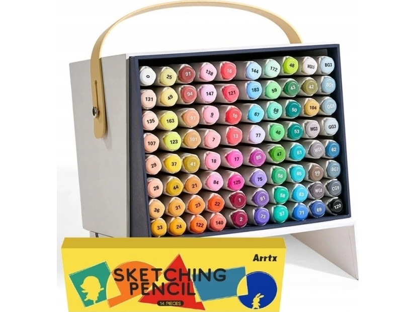 Doppelseitige Marker - Marker-Stifte Arrtx Oros, 80 Farben