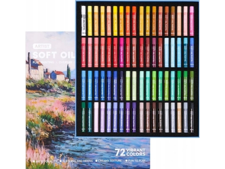 ARRTX öljypastellien setti, 72 väriä