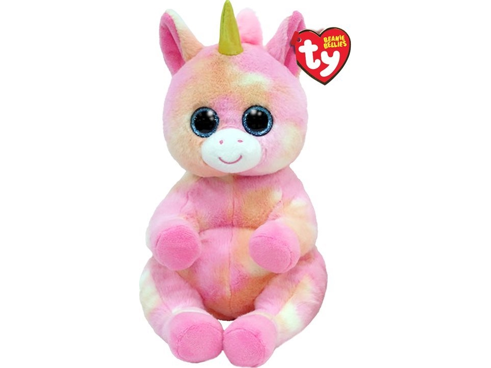 Ty Inc. Maskottchen Ty Beanie Bellies Skylar Jednorożec Różowo-Pomarańczowy 24Cm 43210