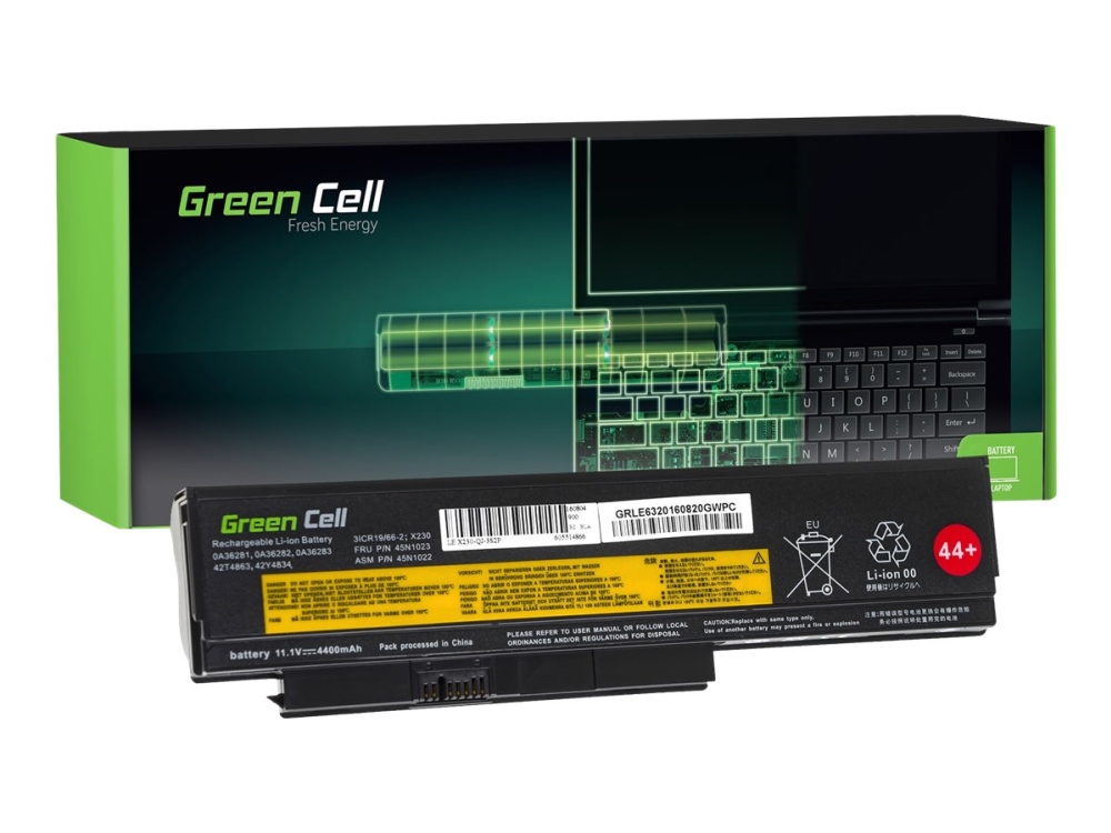Green Cell - Batteri Til Bærbar Computer (Svarende Til: Lenovo 42T4861) - Litiumion - 6-Cellet - 4400 Mah - Sort - For Lenovo Thinkpad X220 X220i