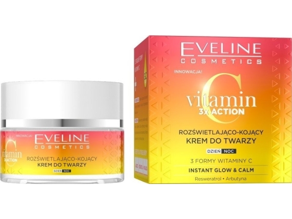 Eveline Vitamin C 3Xaction Illuminating And Soothing Face Creme Für Tag Und Nacht 50Ml
