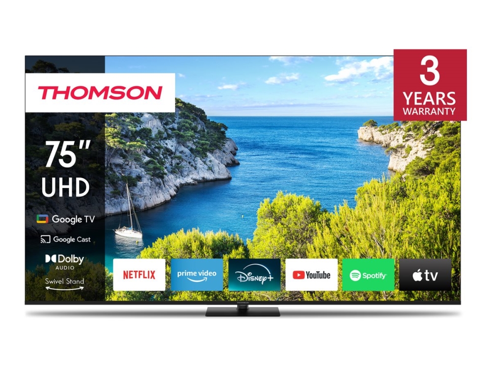 Thomson 75Ug5c14, 190,5 Cm (75"), 3840 X 2160 Pixel, Led, Smart-Tv, Wlan, Schwarz
