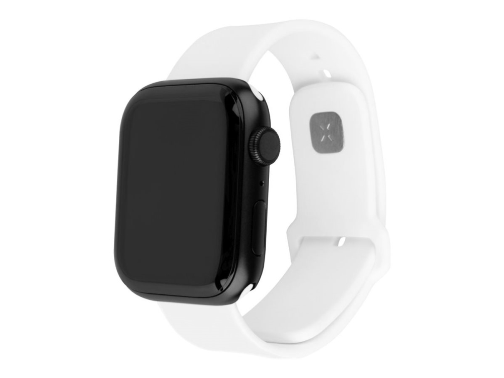 Fixed - Urrem Für Smartwatch - Silikone, 42/44/45/46 Mm - Hvid - Für Apple Watch Hermès Series 9, Series 10, Series 8, Series 9, Ultra, Ultra 2