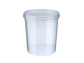 Bøtte 1100Ml Ø122x133mm Pp 24 Stk/Ps Klar,24 Stk/Ps - (24 Stk.)