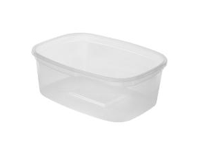 Plastbæger Rektangulær 500Ml L136xb102xh50mm Pp Klar,14 Pk X 50 Stk/Krt