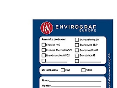 Envirograf brandetikett 50 st - Rull med etiketter för identifiering av brandskyddsrännor | VVS Artiklar - Verktyg för VVS - Övriga VVS | GameStuff
