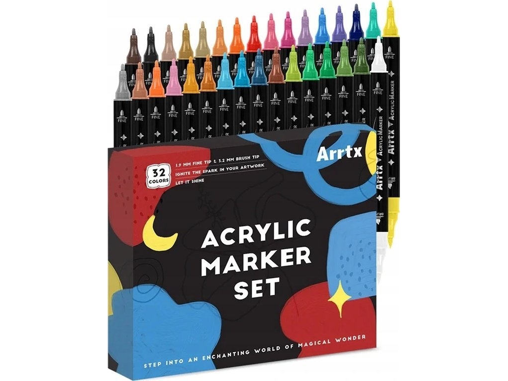 Akryylitussit - ARRTX huopakärkikynät, 32 väriä (LC302802)