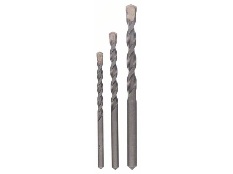 Bosch Silver Percussion Cyl-3 - Borebitsæt - For Beton, Murerarbejde, Kalksten, Sten, Kunstig Sten - 3 Stykker