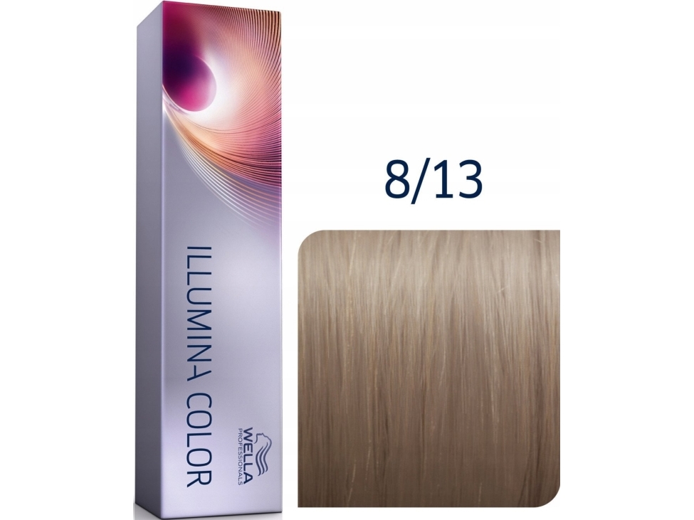 Wella Professionals , Illumina Color, Permanent Hair Dye, 8/13 Light Blonde Golden Ash, 60 Ml For Women