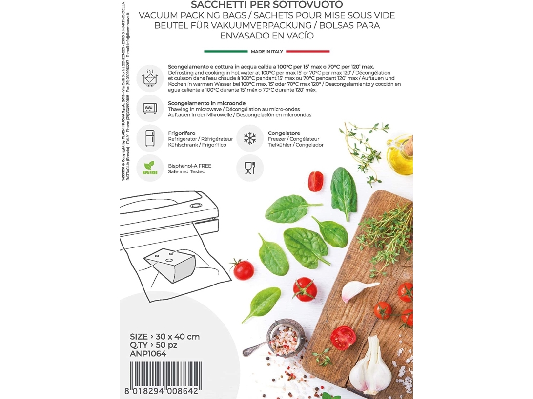 Magic Vac ANP1064, Vakuumförseglingspåse, Präglad, 0,25 h, 50 styck, 300 mm, 400 mm | Köksapparater - Köksmaskiner - Vakuumförpackningsmaskiner | GameStuff