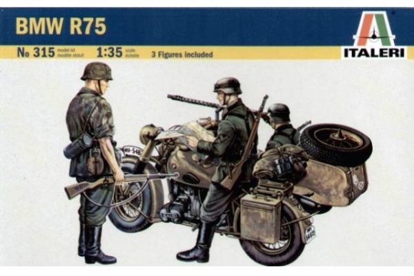 Italeri BMW R75, 1:35, Monteringssats, Motorcykel, BMW R75, Plast, Militära fordon | Hobby - Modellbygge - Plast Byggmodeller - Militär | GameStuff