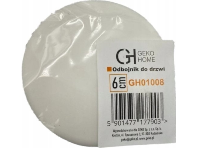 Geko dörrstoppare – självhäftande på vägg fi 60 mm (färg: vit) (200) | Huset - Säkerhet & Larm - Säkerhetsmaterial | GameStuff