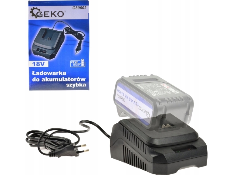 Geko Batteriladdare för Li-ion 18V-batterier Snabb (20) | Elverktyg - Batteri & Laddare | GameStuff