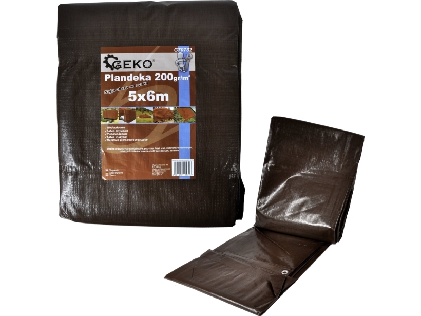 Geko presenning extra grov/brun 200 g 2x3 m | Verktyg & Verkstad - För verkstaden - Presenningen | GameStuff