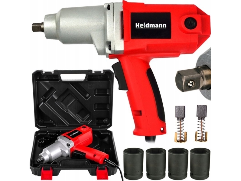 Heidmann Slagnøgle Elektrisk Slagnøgle 1/2" + Stikkontakter Type H(5)
