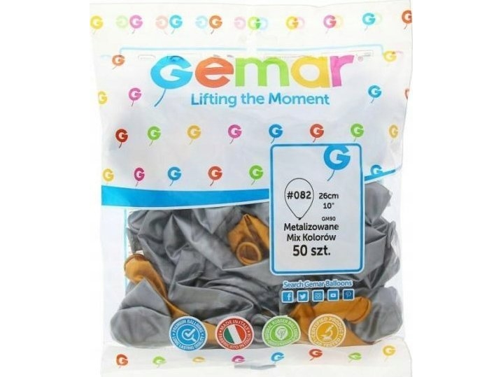 Godan Balony Gm90 Metal 10" - Złote I Srebrne 50 Szt. Gm90/39-38